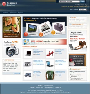 Magento Homepage Screenshot